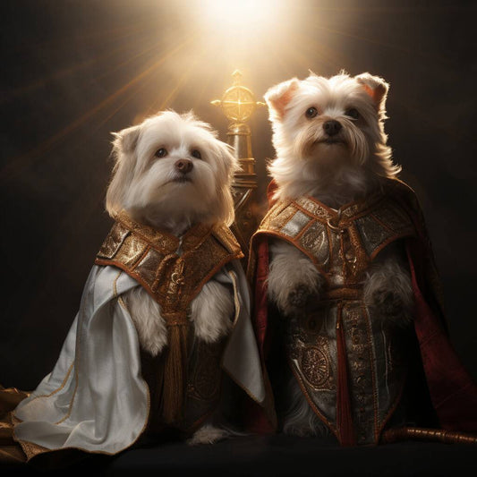 Religious Renaissance Painting Cat Dog Photo Portraits