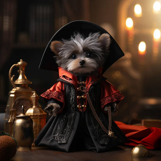 Female Vampire Fantasy Art Personal Dog Cat Painting