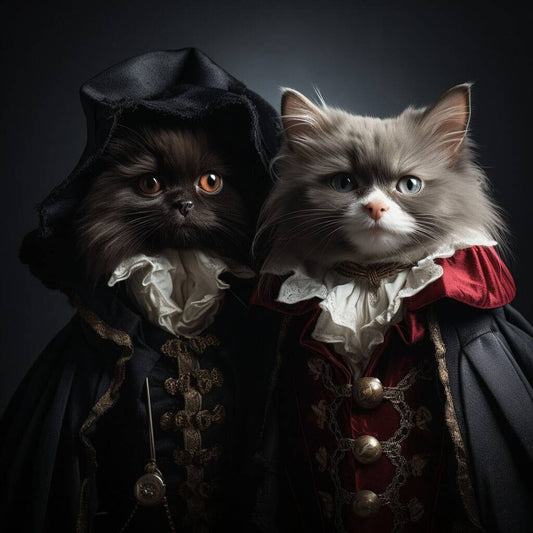 Custom Pet Vampire Renaissance Period Drawing