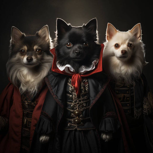 Custom Vampire Medieval Paintings For Pet Portrait