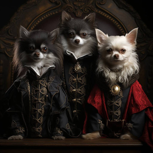 Funny Medieval Paintings Vampire Custom Pet Canvas Art