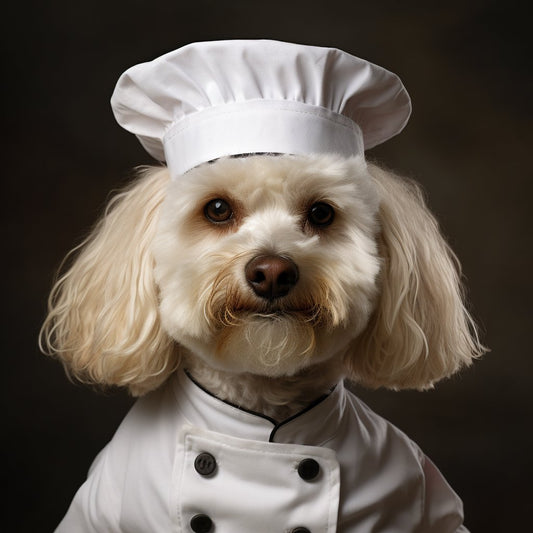 Comic Chef Images Large Dog Painting