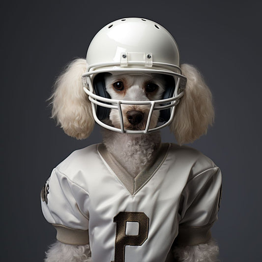 Canvas Football Painted Dog Canvas