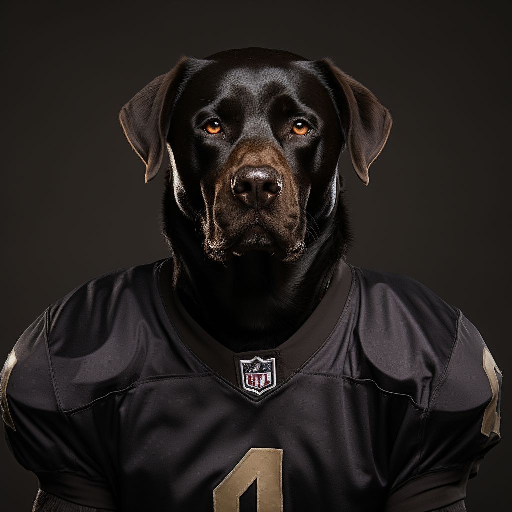 Black And White Football Canvas Black Dog Canvas Art