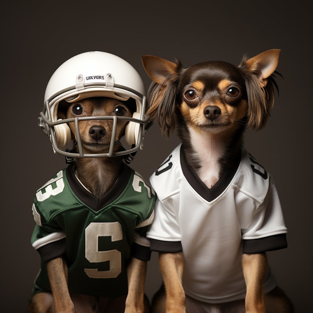 American Auburn Football Wall Art Dog Portrait Pop Art
