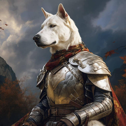 Faceless Dog Portrait: Mystery and Elegance in Every Brushstroke