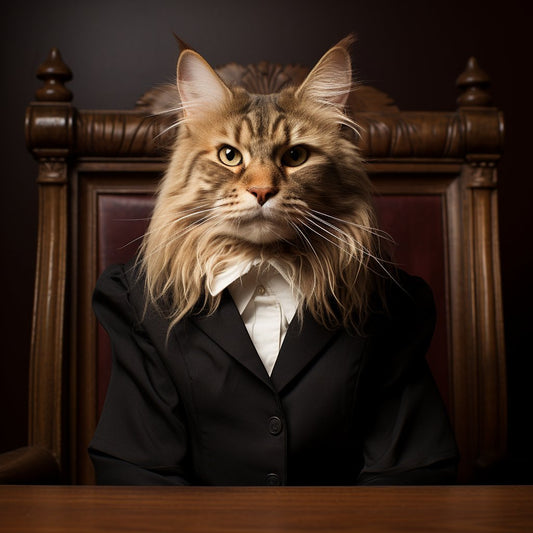 Judicial Ethics Imagery Orange Cat Canvas Art