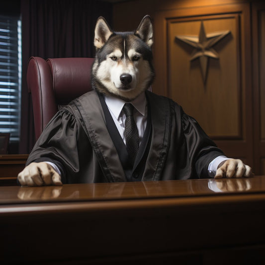 Wise Adjudicator Personalized Dog Portrait Canvas Art