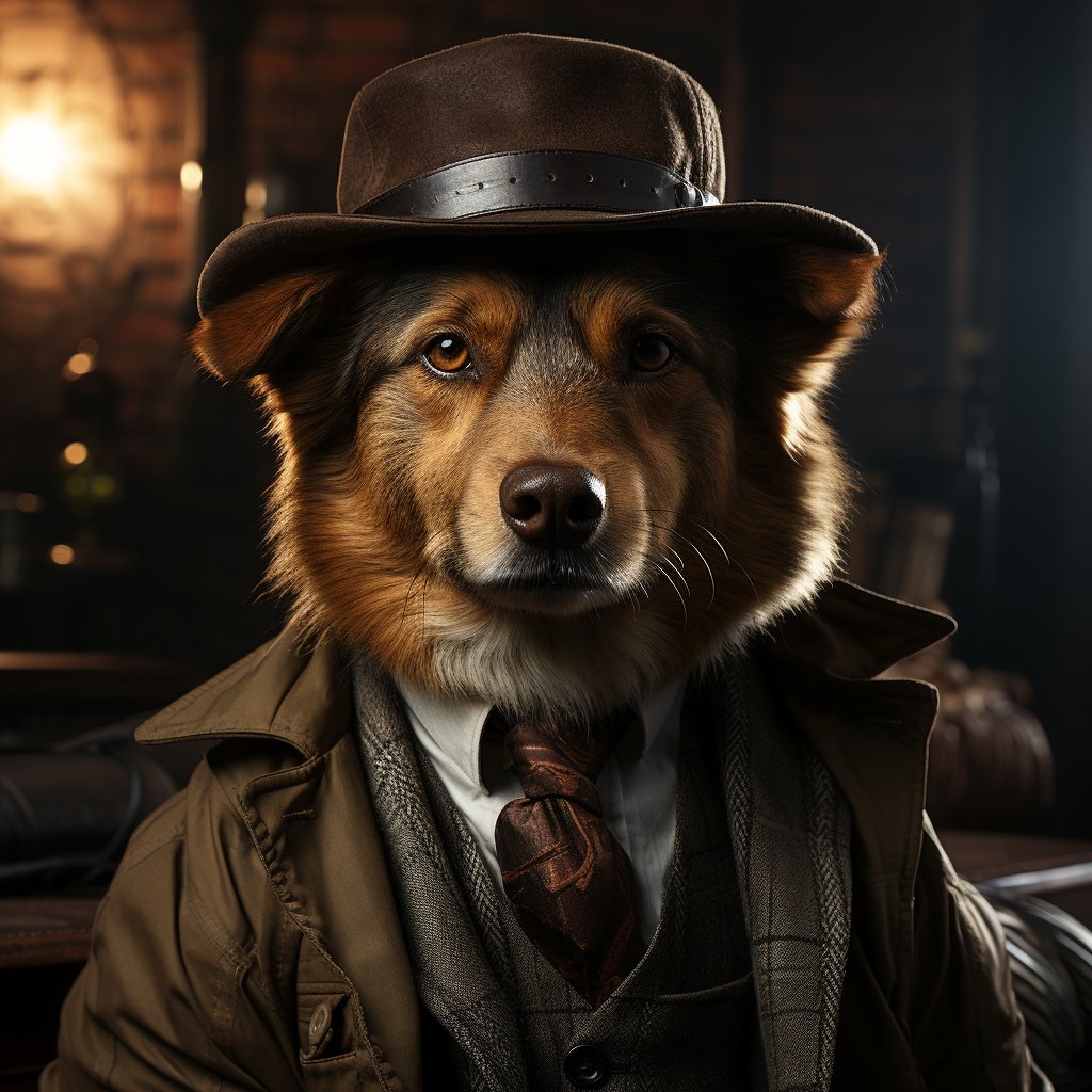Detective Canvas Picture Pet Creation Canvas Art