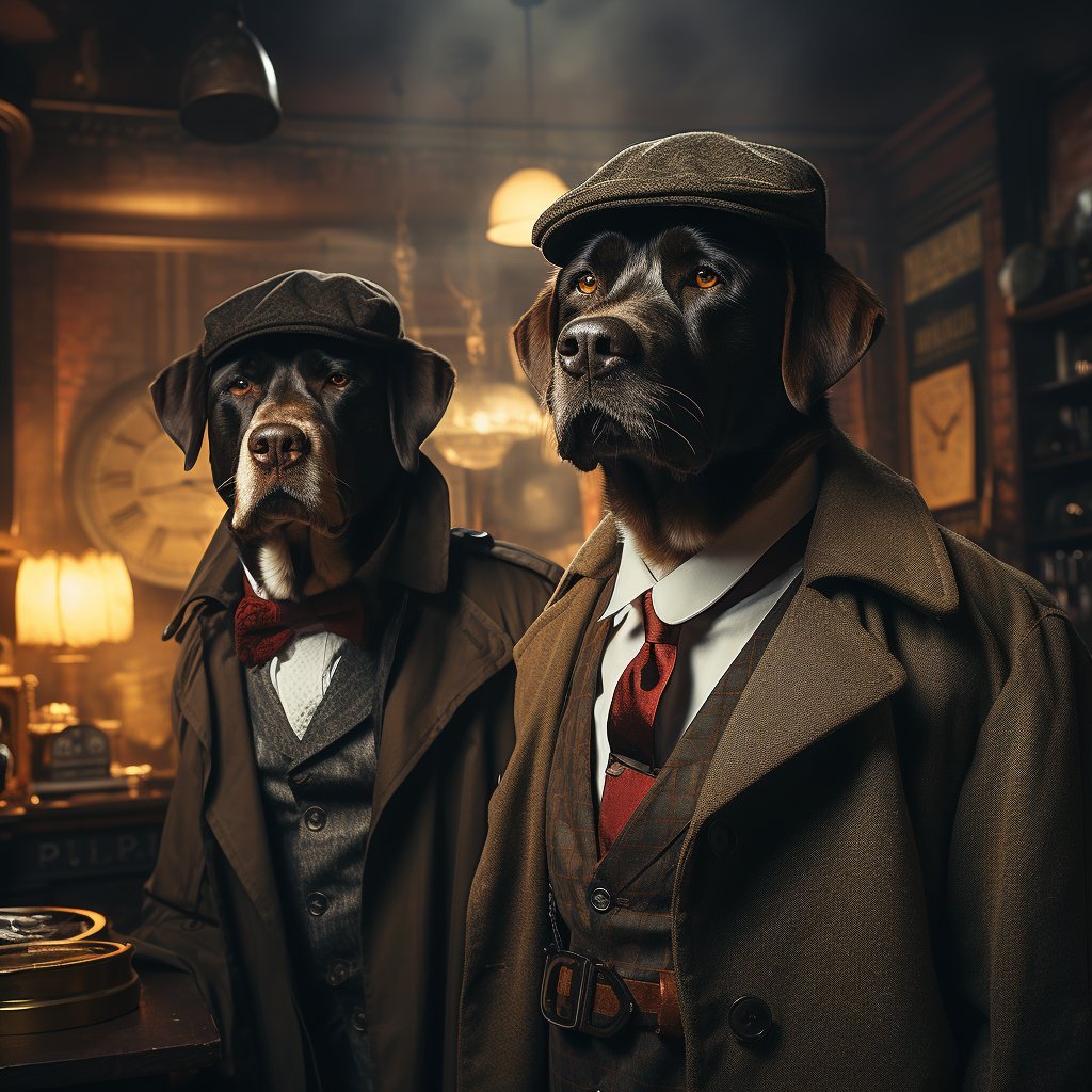 Police Detective Digital Pictures Pet Admiral Canvas Painting