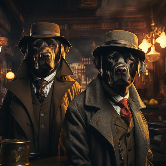 Digital Detective Art Pets In Canvas Paintings