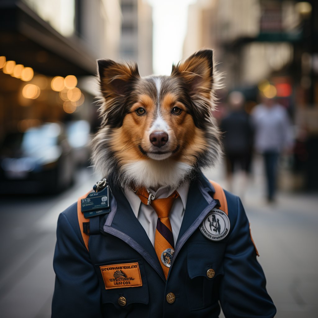 Postman Pic Dog Art Canvas Prints