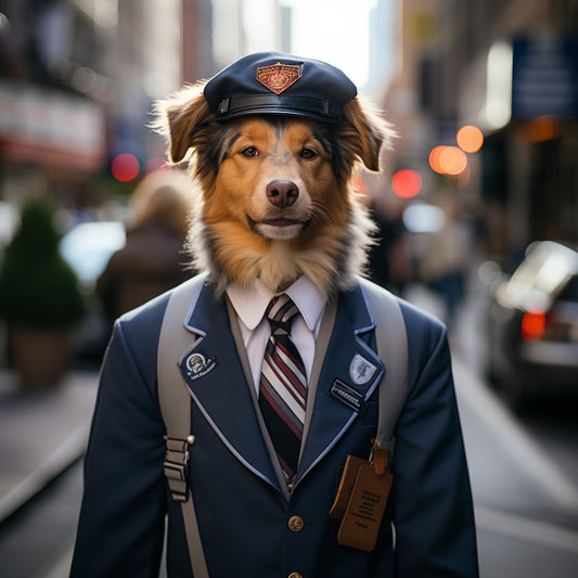 Funny Mailman Pics Modern Dog Canvas Art