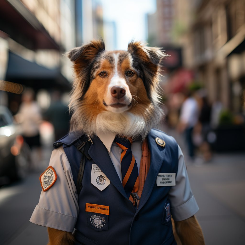 The Postman Art Contemporary Dog Canvas Art