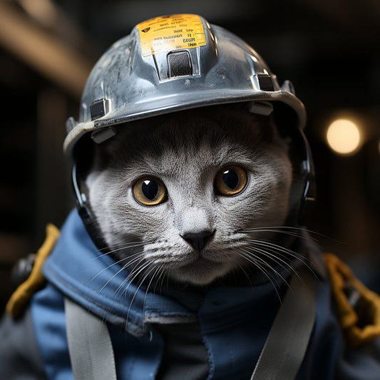 Building Systems Analyst Realistic Cat Art Image