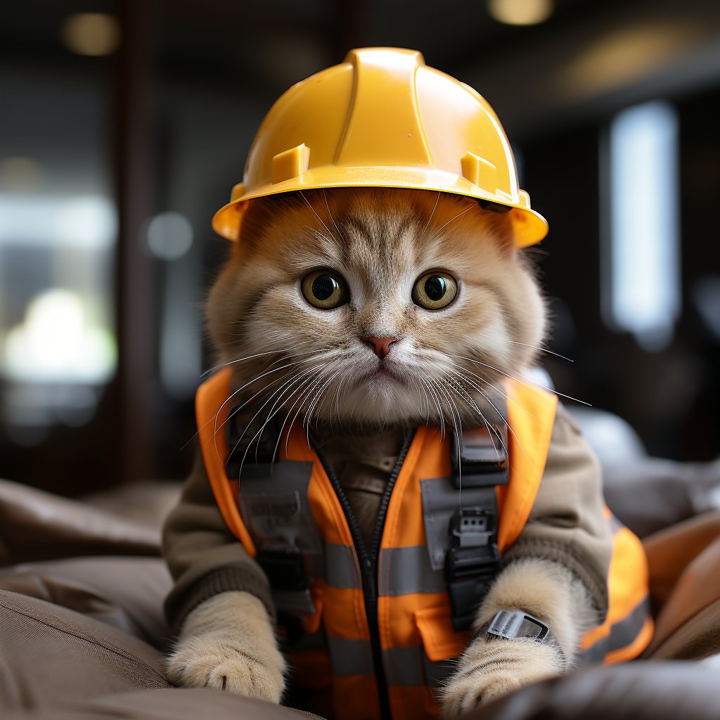 Building Permit Coordinato Surreal Cat Art Image