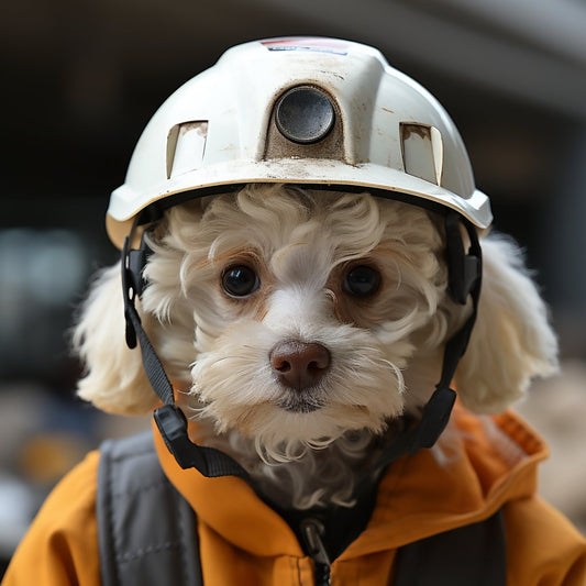 Reliable Construction Worker Canvas Artwork Of Your Dog
