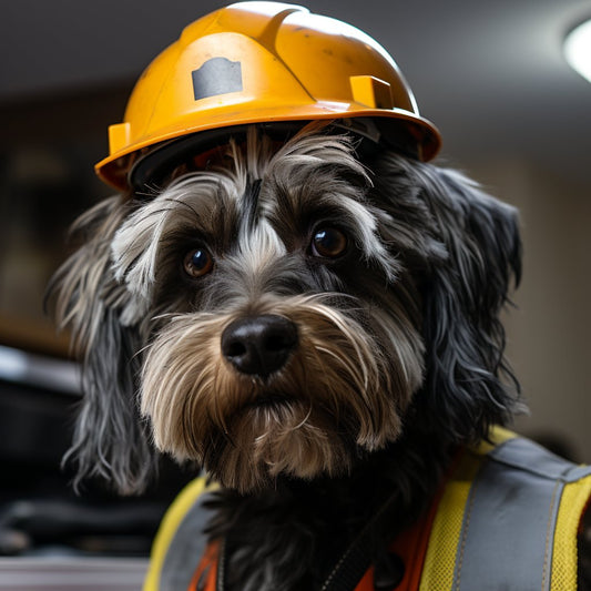 Detail-Oriented Construction Worker Custom Dog Pop Canvas Art