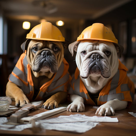 Versatile Construction Worker French Bulldog Wall Art Image