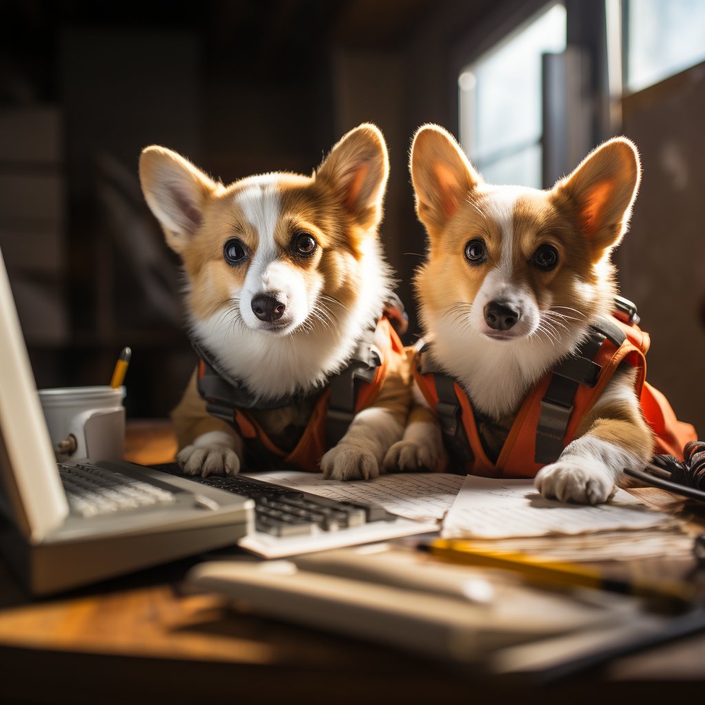 Talented Architect Personalized Dog Art Image