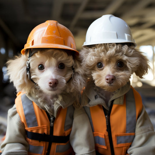 Hardworking Construction Worker French Bulldog Canvas Art Image