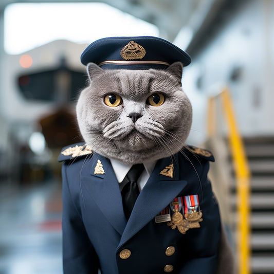 Courageous Airman Cat Prints Wall Artphoto