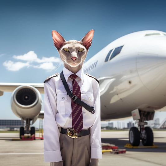 Committed Airman Cute Art Photo Cat