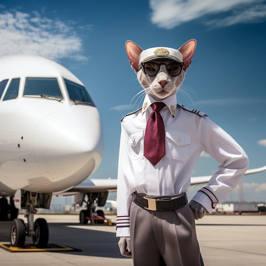 Fearless Airman Cartoon Cat Horror Art Photo