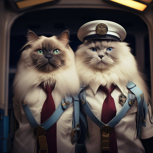 Trailblazing Aviator Cat Painting Art Photo
