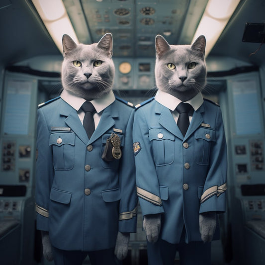 Bold Aviator Cat Wall Art Picture