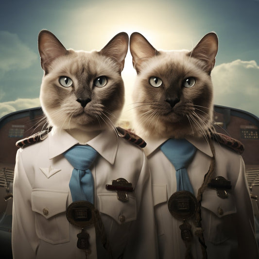 Valiant Airman Cat Cute Art Picture