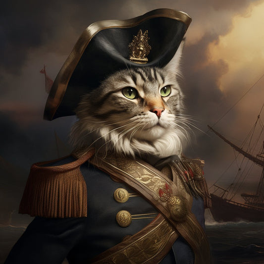 Inspirational Admiral Pop Art Photo Dog Painting