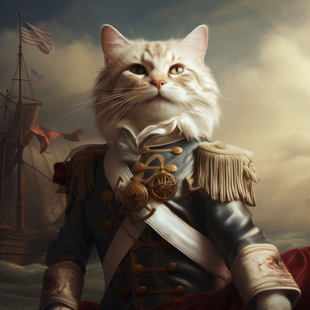 Battle-Hardened Admiral Dog Bone Art Photo