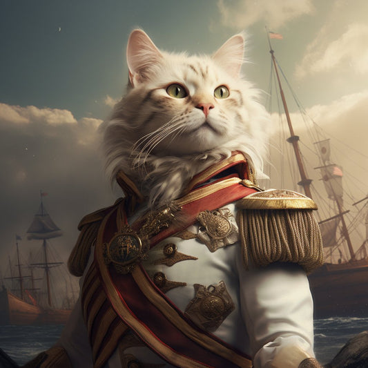 Heroic Naval Admiral Art Photo For Dog