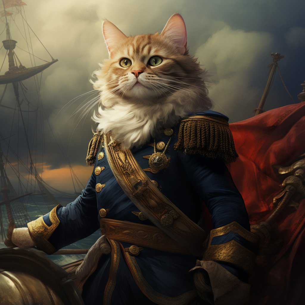 Tenacious Admiral Dog Portrait Art Photo