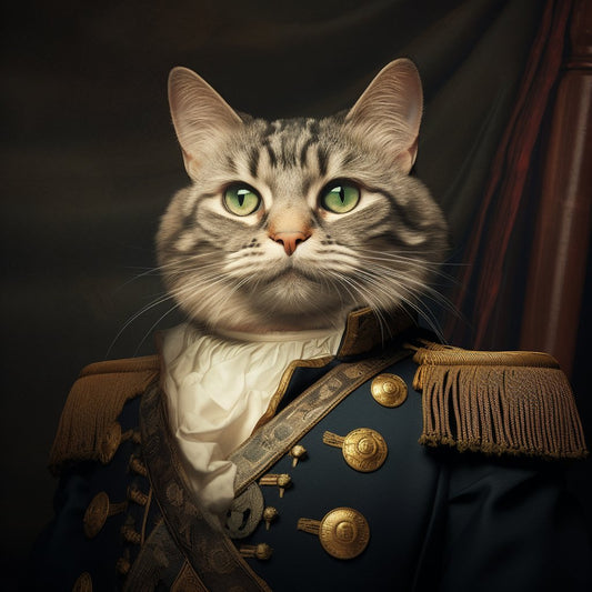 Renowned Sea Admiral Pop Art Photo Bulldog