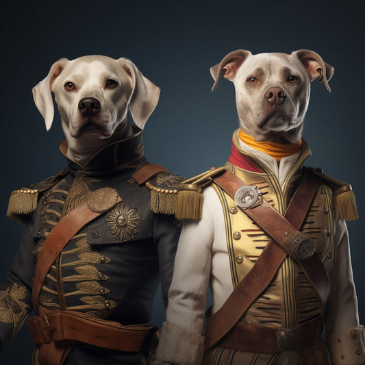Decorated Naval Admiral Dog Wall Art Picture