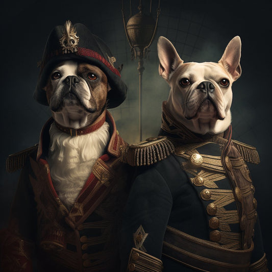 Exceptional Naval Admiral Dog Art Picture Drawing