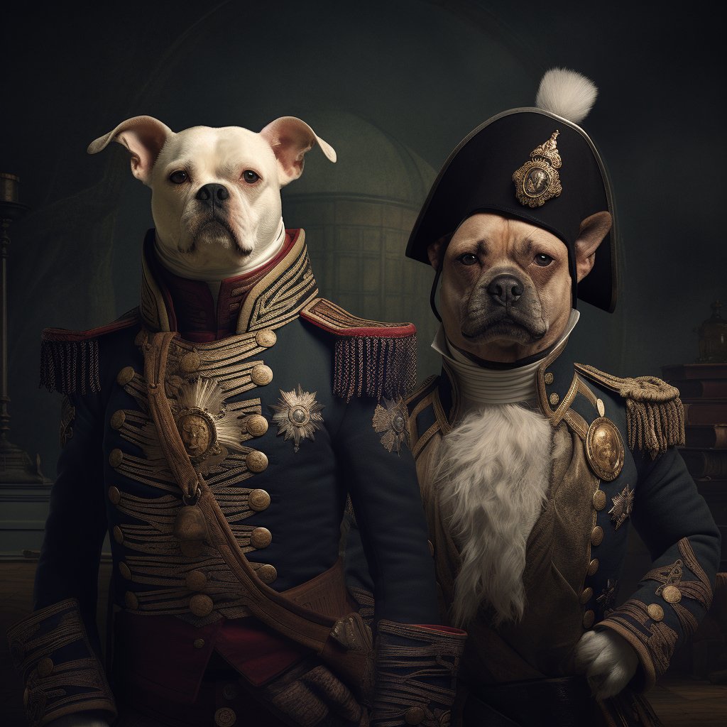 Distinguished Sea Admiral Cute Dog Art Picture