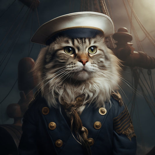 Fearless Sailor Husky Dog Art Picture