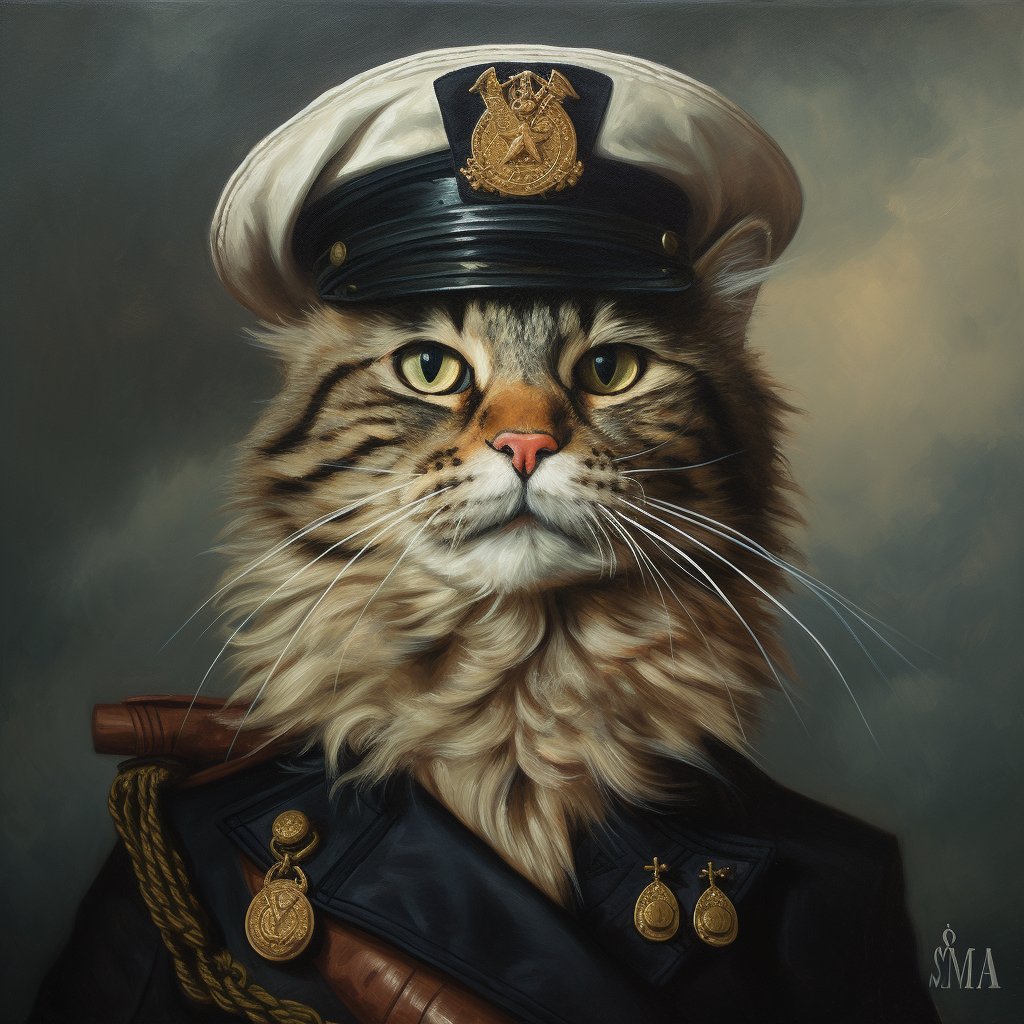Renowned Sailor Dog Artwork Picture Prints