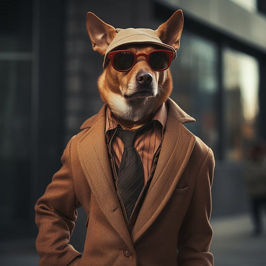 Cute Dog Fashion Art Pic