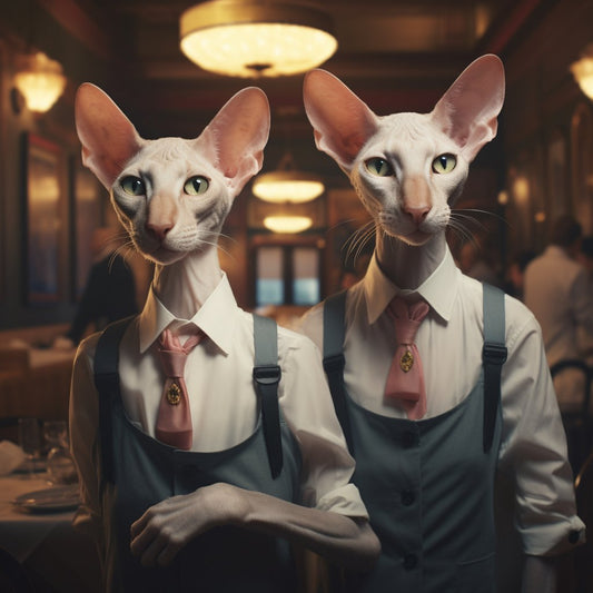 Reliable Service Waiter Pretty Cat Art Pic