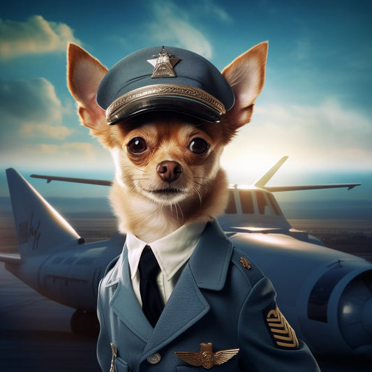 Knowledgeable Airman French Bulldog Canvas Wall Art Pic