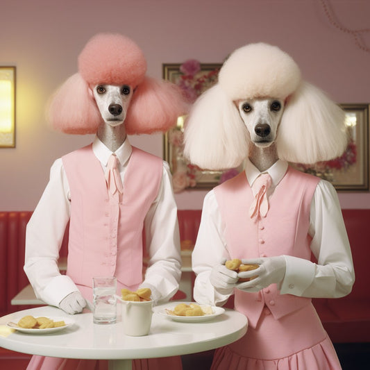 Hospitable Banquet Waiter Boxer Dog Digital Artwork