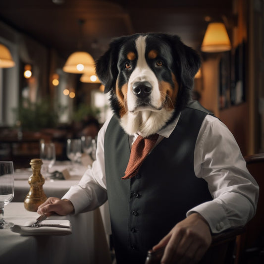 Hardworking Server Crew Custom Dog Artwork Photograph