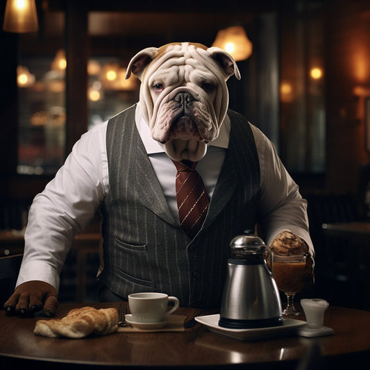 Courteous Server Staff Digital Dog Art Photograph