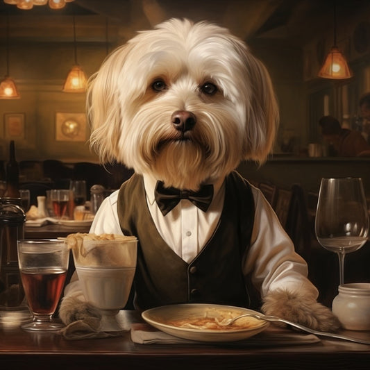 Friendly And Dedicated Waitstaff French Bulldog Canvas Art Photograph