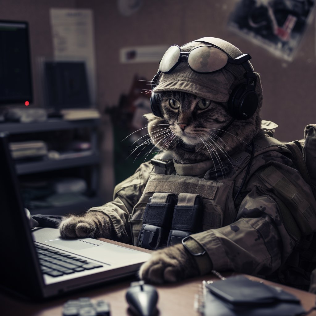 Financial Intelligence Analyst Cat Family Digital Art