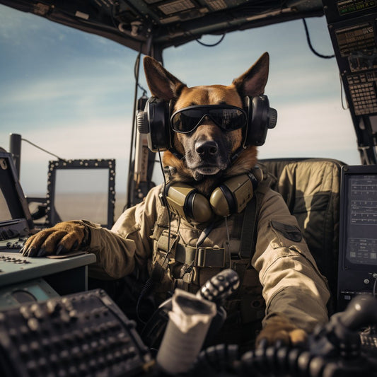 Committed Signal Soldier Abstract Dog Art Prints